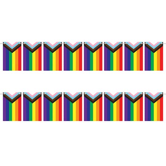 Beistle 4.5ft. Pride Flag Pennant Streamers, 2ct.